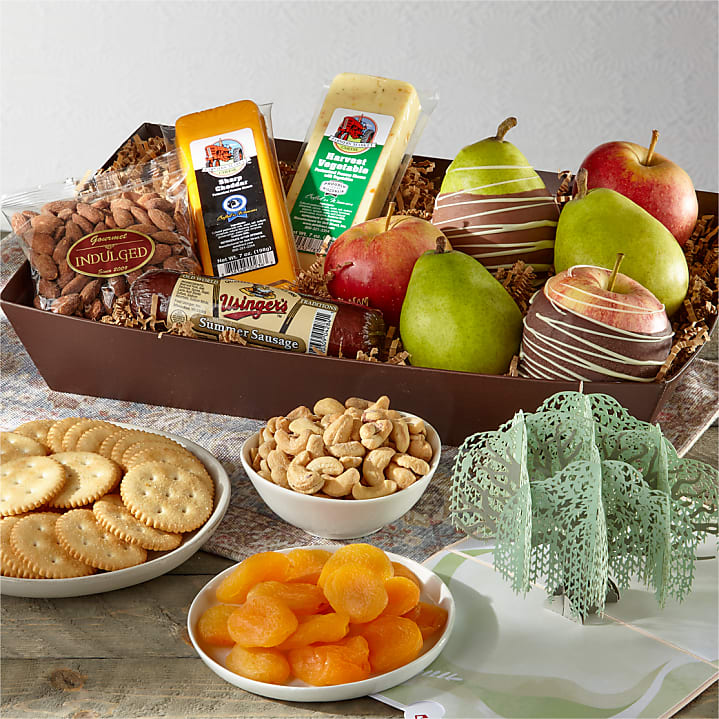 product image for Sympathy Fruit and Snacks Gift Tray with Greeting Card
