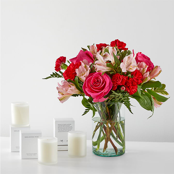 At First Sight Bouquet and Candle Set